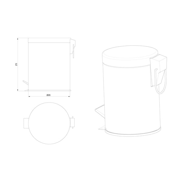 Kosmetikeimer aus Edelstahl (5 l) - Ambrosya