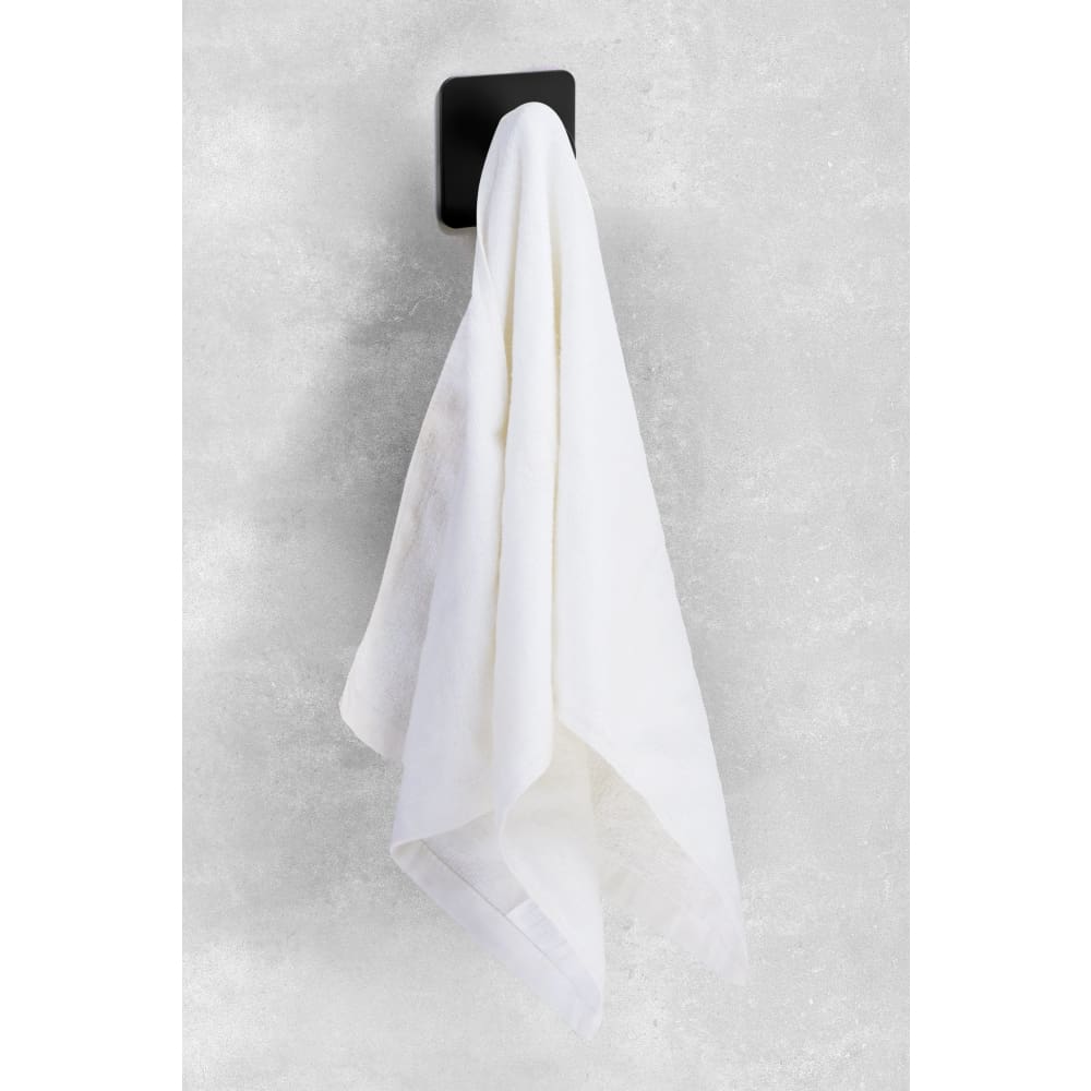 Ambrosya - Handtuchhaken (Schwarz) ohne Bohren - Handtuchhalter Bad