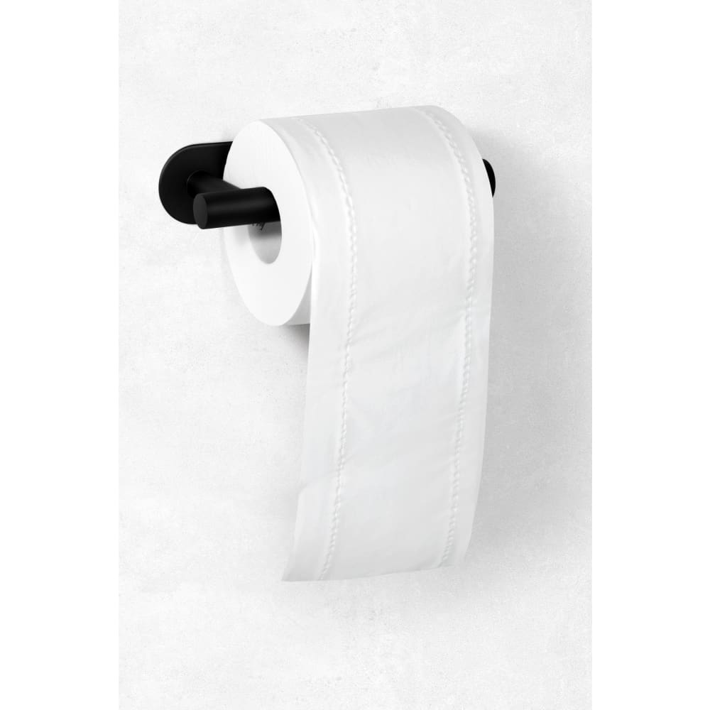 Ambrosya - Toilettenpapierhalter (Schwarz) - WC Edelstahl ohne Bohren